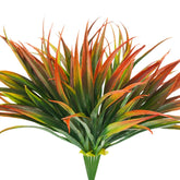 Phliofd 6Pcs Artificial Grass Fake Plants 17.3in Outdoor Plastic Plants UV Resistant Greenery Fake Grass for Home Window Garden Office Patio Hanging Planter Pathway Front Porch Décor Red image 0